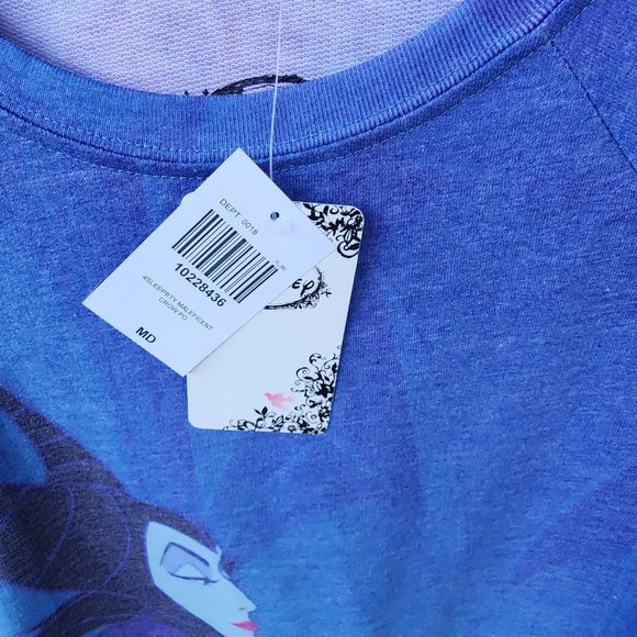 RARE Disney Maleficent Sweatshirt Womens Pullover Size MD NEW WT - Picture 3 of 4